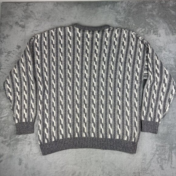 Vintage Northern Isles Mens Coogi Style Sweater 3D Knit Textured Pullover USA XL - Picture 5 of 7